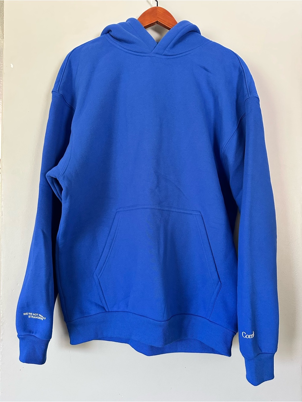 Comfrt x We're Not Really Strangers Blue Crewneck Hoodie - Picture 3 of 8